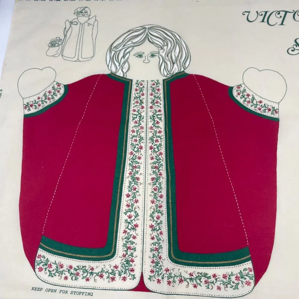 Vintage Victoriana Christmas Santa Centerpiece Cut and Sew Project Holiday Decor